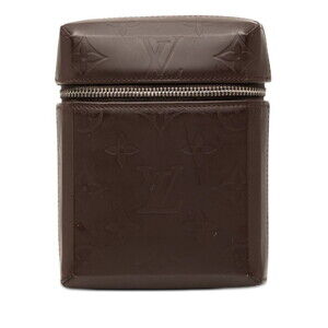 LOUIS VUITTON Authentic Brown Monogram Leather Pouch